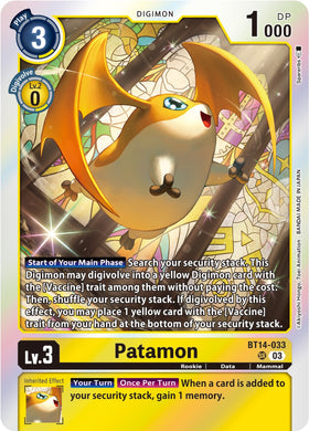 Patamon [BT14-033] [Blast Ace] Foil