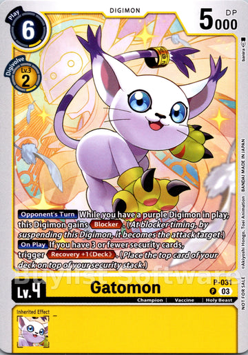 Gatomon (Blast Ace Pre-Release) [P-031] [Digimon Promotion Cards]