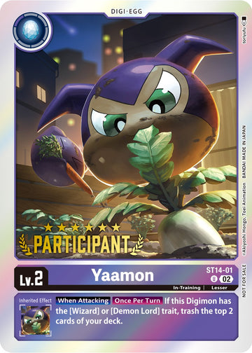 Yaamon (Digimon 3-On-3 Participation) [ST14-01] [Starter Deck 14: Beelzemon Advanced Deck Set] Foil