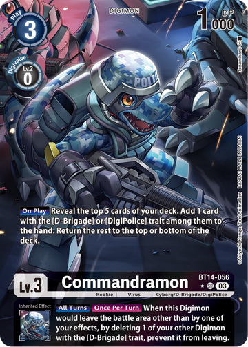 Commandramon (Alternate Art) [BT14-056] [Blast Ace] Foil