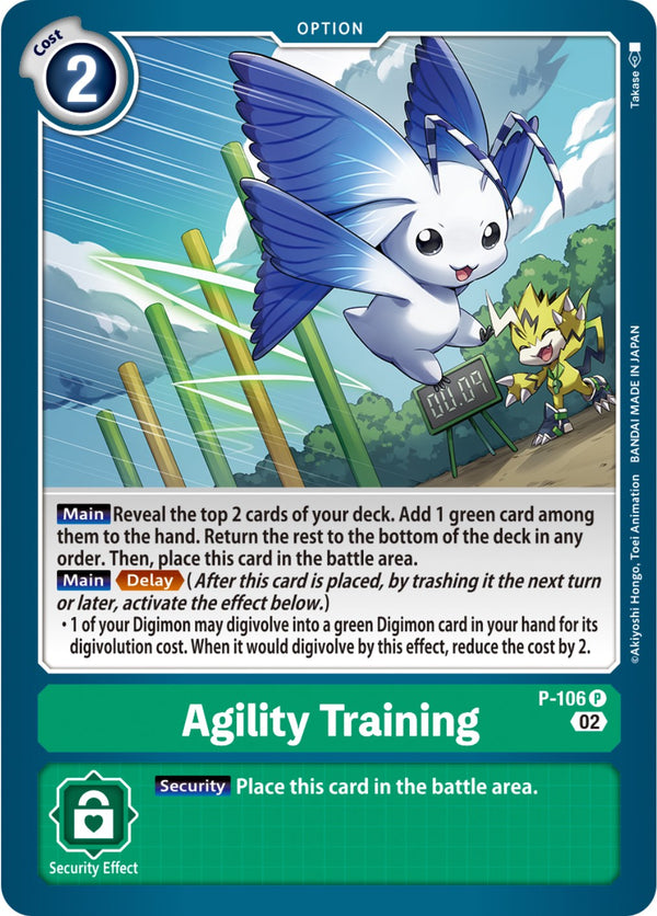 Agility Training (Blast Ace Box Topper) [P-106] [Digimon Promotion Cards] Foil