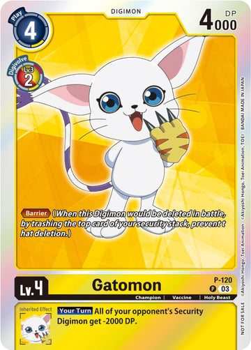Gatomon (Tamer Party Pack -The Beginning- Ver. 2.0) [P-120] [Digimon Promotion Cards] Foil