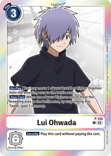 Lui Ohwada (Tamer Party Pack -The Beginning- Ver. 2.0) [P-130] [Digimon Promotion Cards] Foil