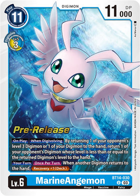 MarineAngemon [BT14-030] [Blast Ace Pre-Release Cards] Foil
