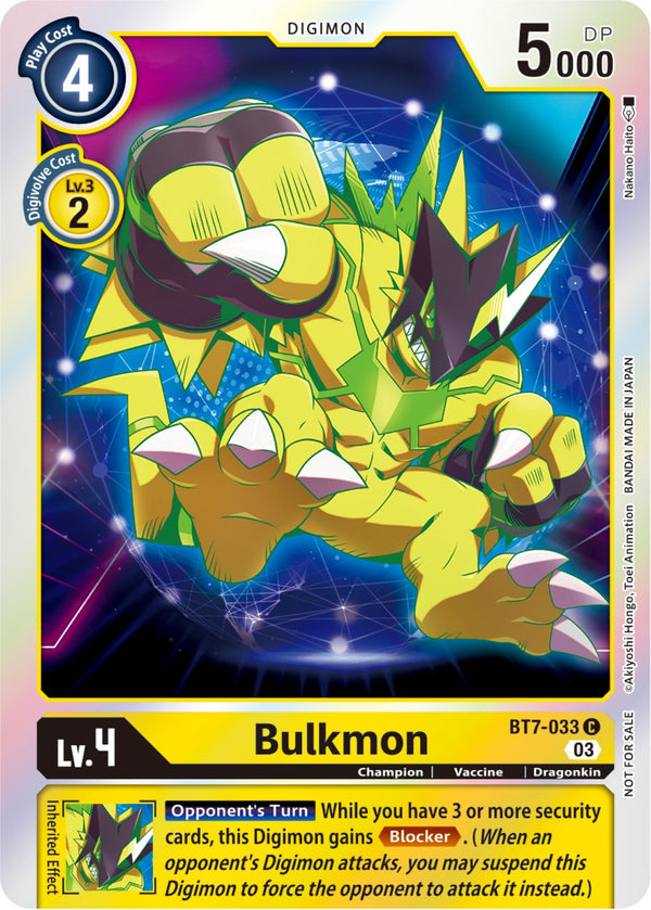 Bulkmon (Official Tournament Pack Vol.11) [BT7-033] [Next Adventure] Foil