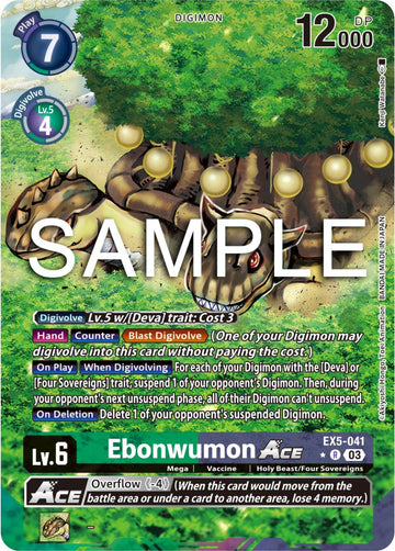 Ebonwumon ACE (Alternate Art) [EX5-041] [Animal Colosseum] Foil