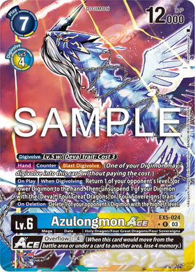 Azulongmon ACE (Alternate Art) [EX5-024] [Animal Colosseum] Foil
