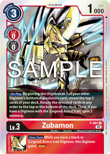 Zubamon - P-097 (Limited Card Pack Ver.2) [P-097 P] [Digimon Promotion Cards] Foil