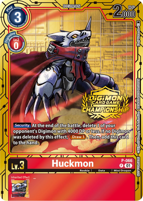 Huckmon (Championship 2023 Gold Card Set) [P-066] [Digimon Promotion Cards] Foil