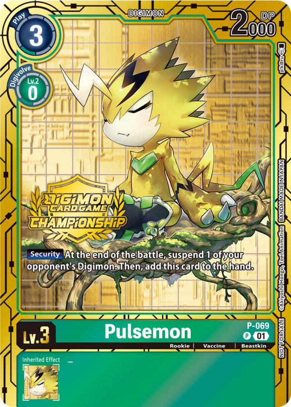 Pulsemon (Championship 2023 Gold Card Set) [P-069] [Digimon Promotion Cards] Foil