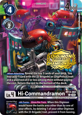 Hi-Commandramon (Championship 2023 Tamers Pack) [BT14-060] [Blast Ace] Foil