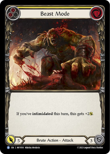 Beast Mode (Yellow) [HVY018] [Heavy Hitters] Rainbow Foil