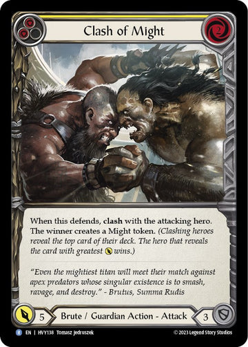 Clash of Might (Yellow) [HVY138] [Heavy Hitters] Rainbow Foil