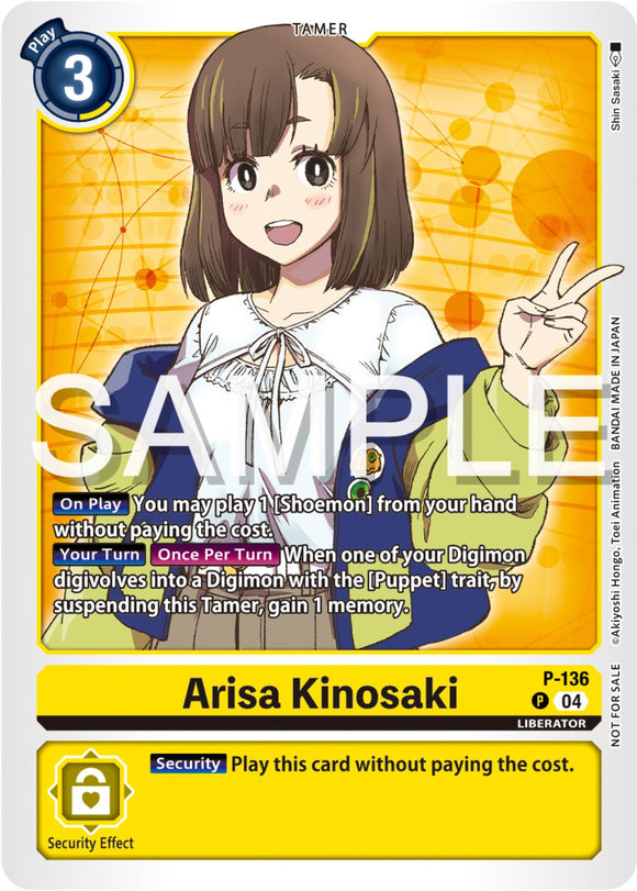 Arisa Kinosaki (Digimon Liberator Promotion Pack) [P-136] [Digimon Promotion Cards]