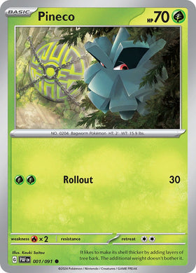 Pineco [001/091] [Paldean Fates] Reverse Holofoil