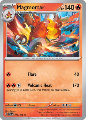 Magmortar [010/091] [Paldean Fates] Holofoil