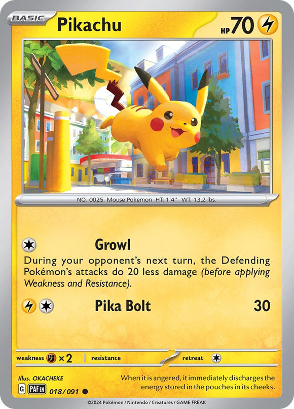 Pikachu [018/091] [Paldean Fates] Reverse Holofoil