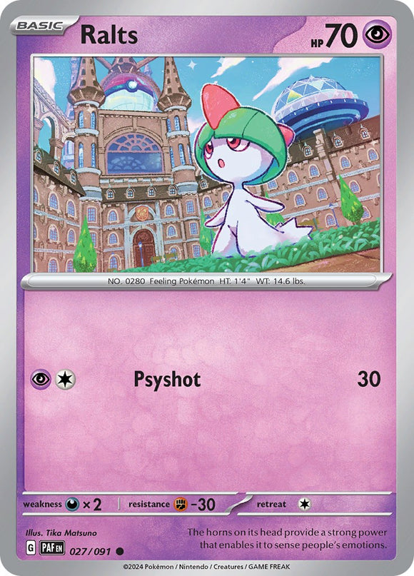 Ralts [027/091] [Paldean Fates] Reverse Holofoil