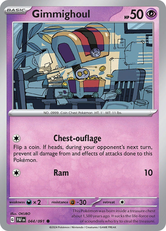 Gimmighoul [044/091] [Paldean Fates] Reverse Holofoil