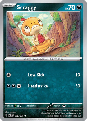 Scraggy [060/091] [Paldean Fates] Reverse Holofoil