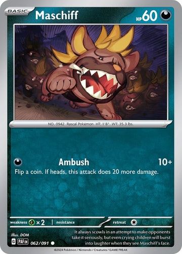 Maschiff [062/091] [Paldean Fates] Reverse Holofoil