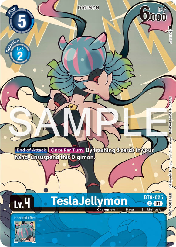 TeslaJellymon (Digimon Illustration Competition Pack 2023) [BT9-025] [X Record]