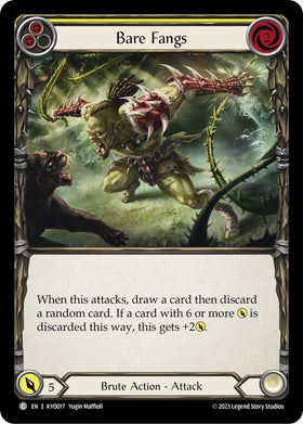Bare Fangs (Yellow) [KYO017] [Blitz Deck: Heavy Hitters - Kayo]