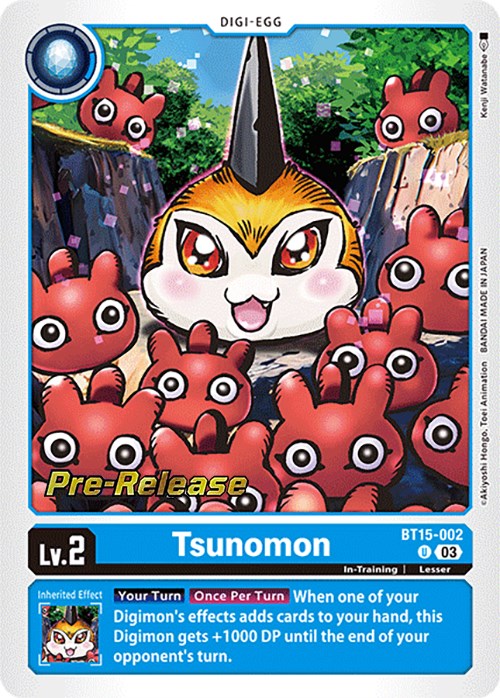 Tsunomon [BT15-002] [Exceed Apocalypse Pre-Release Cards] Foil