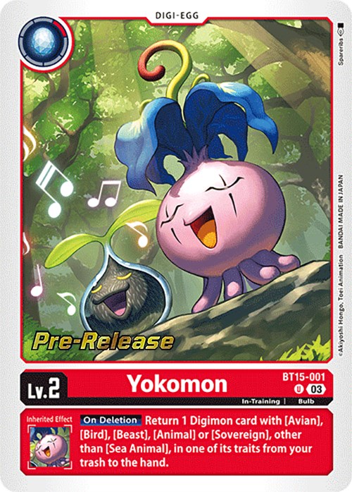 Yokomon [BT15-001] [Exceed Apocalypse Pre-Release Cards] Foil