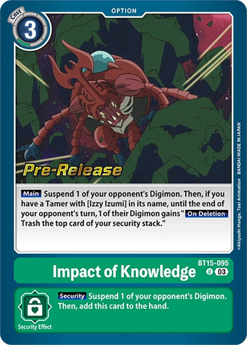 Impact of Knowledge [BT15-095] [Exceed Apocalypse Pre-Release Cards] Foil