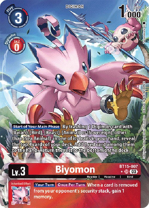 Biyomon (Alternate Art) [BT15-007] [Exceed Apocalypse] Foil