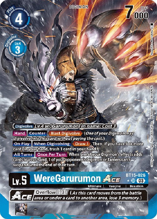 WereGarurumon ACE (Alternate Art) [BT15-026] [Exceed Apocalypse] Foil