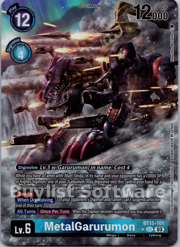 MetalGarurumon (Alternate Art) [BT15-101] [Exceed Apocalypse] Foil