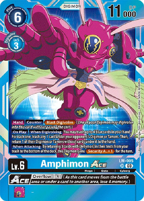 Amphimon ACE (English Exclusive) [LM-005 SR] [Exceed Apocalypse] Foil