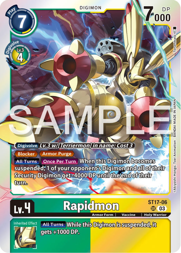 Rapidmon [ST17-06] [Starter Deck 17: Double Typhoon Advanced Deck Set] Foil