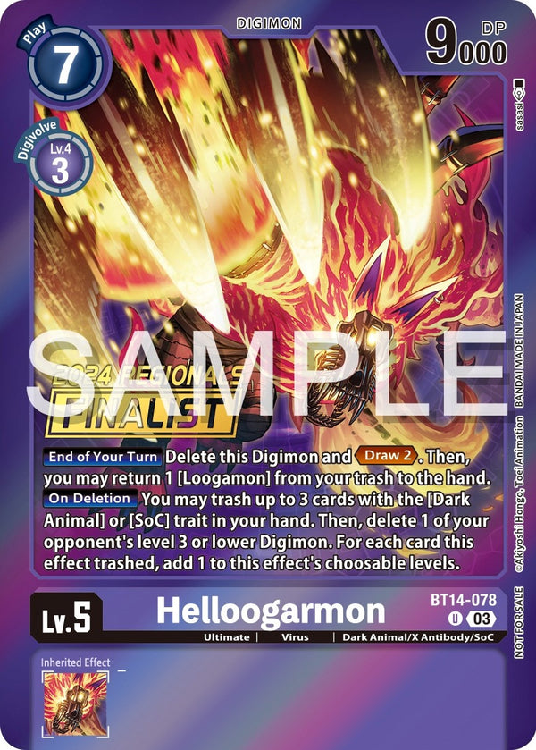 Helloogarmon (2024 Regionals Finalist) [BT14-078] [Blast Ace] Foil