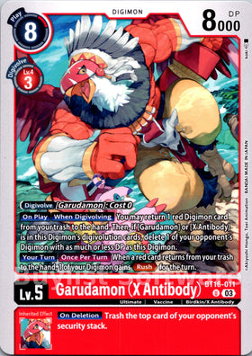 Garudamon (X Antibody) [BT16-011] [Beginning Observer]