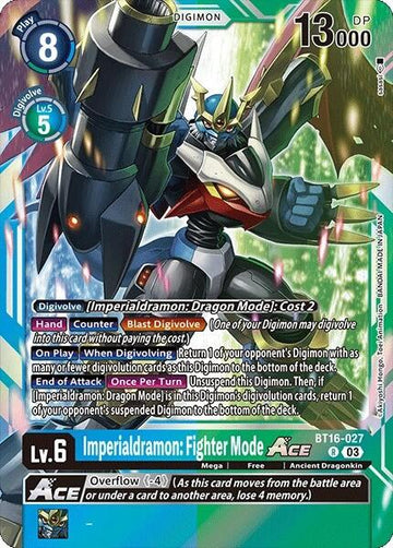 Imperialdramon: Fighter Mode ACE [BT16-027] [Beginning Observer] Foil