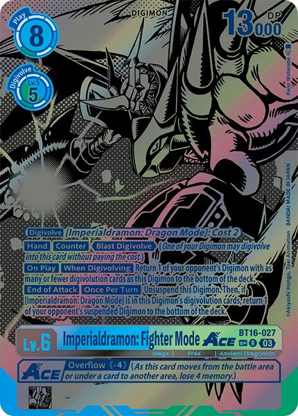 Imperialdramon: Fighter Mode ACE (Textured) [BT16-027] [Beginning Observer] Foil
