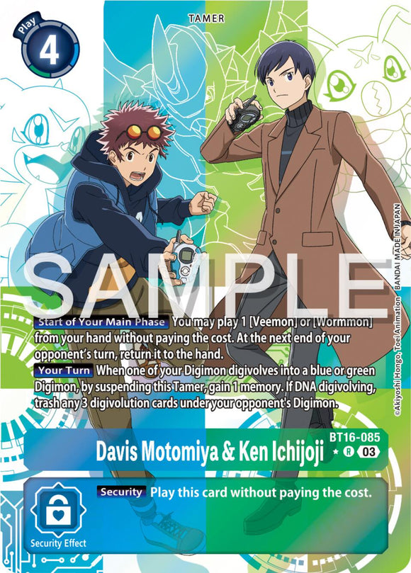Davis Motomiya & Ken Ichijoji (Alternate Art) [BT16-085] [Beginning Observer] Foil