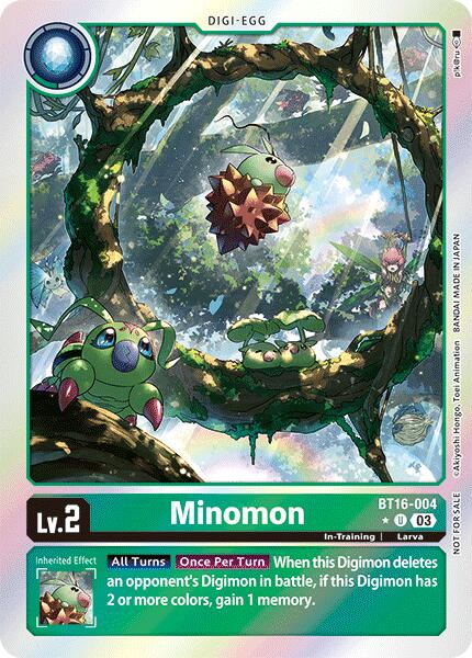 Minomon (Box Promotion Pack: Beginning Observer) [BT16-004] [Beginning Observer] Foil