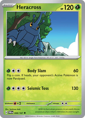 Heracross [008/167] [Twilight Masquerade] Reverse Holofoil