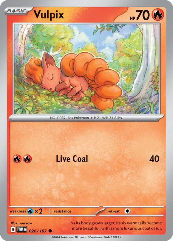 Vulpix [026/167] [Twilight Masquerade] Reverse Holofoil