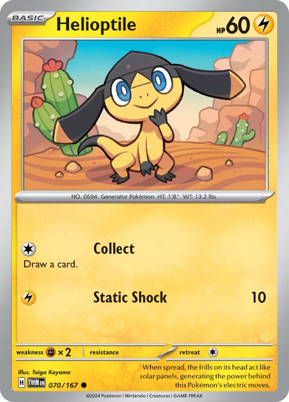 Helioptile [070/167] [Twilight Masquerade] Reverse Holofoil
