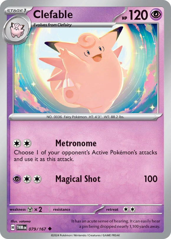 Clefable [079/167] [Twilight Masquerade] Reverse Holofoil