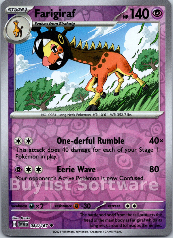 Farigiraf [084/167] [Twilight Masquerade] Reverse Holofoil