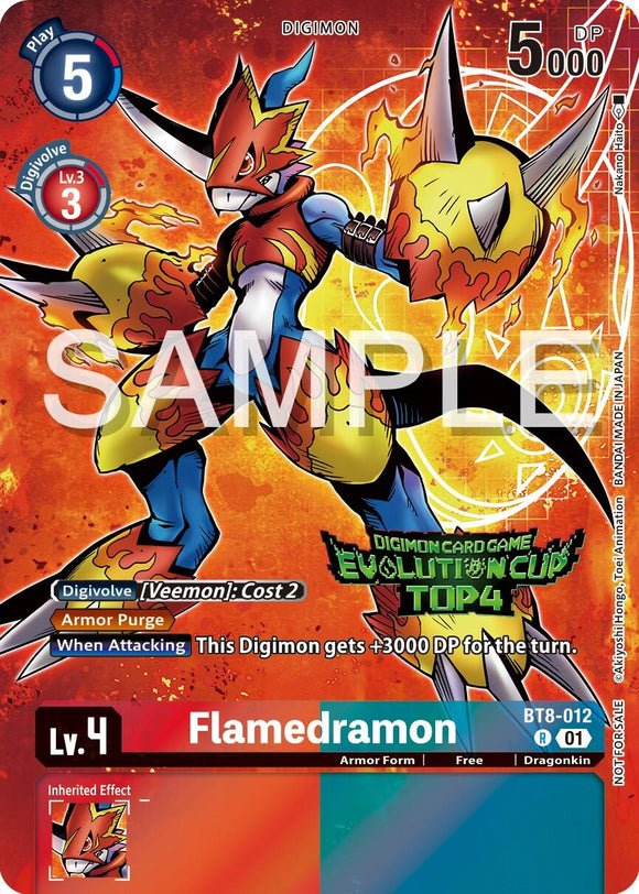 Flamedramon (2024 Evolution Cup Top 4) [BT8-012] [New Awakening] Foil