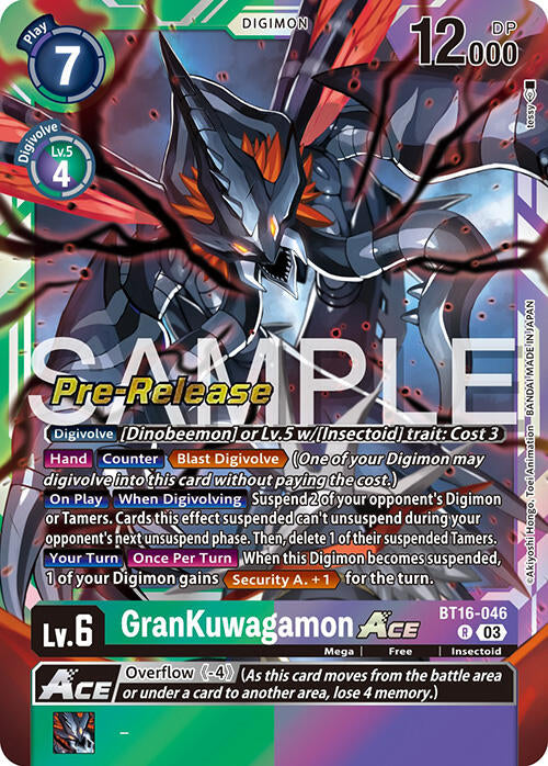 GranKuwagamon ACE [BT16-046] [Beginning Observer Pre-Release Cards] Foil