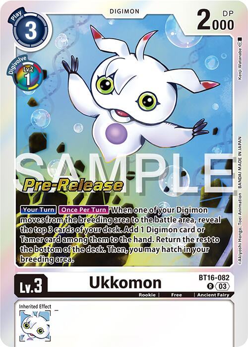 Ukkomon [BT16-082 R] [Beginning Observer Pre-Release Cards] Foil