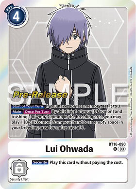 Lui Ohwada [BT16-090] [Beginning Observer Pre-Release Cards] Foil